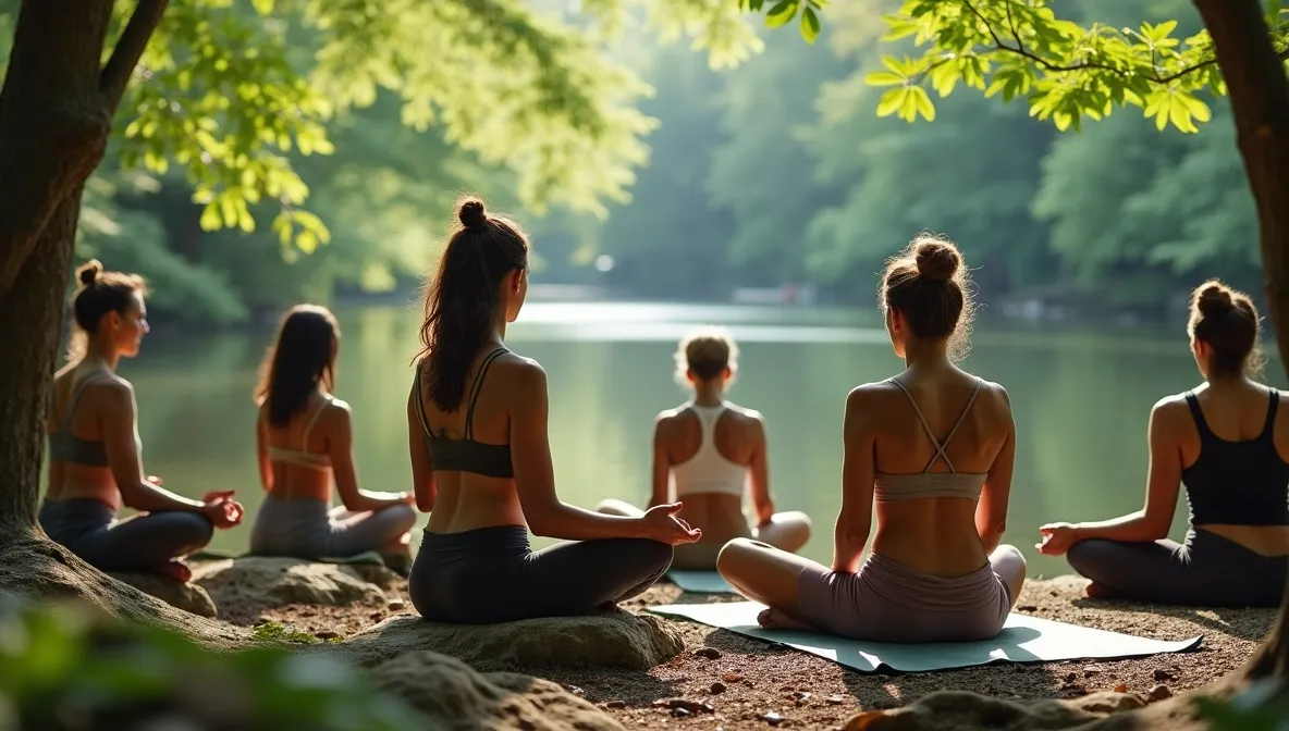 Abstract soft green shapes suggesting calm and balance